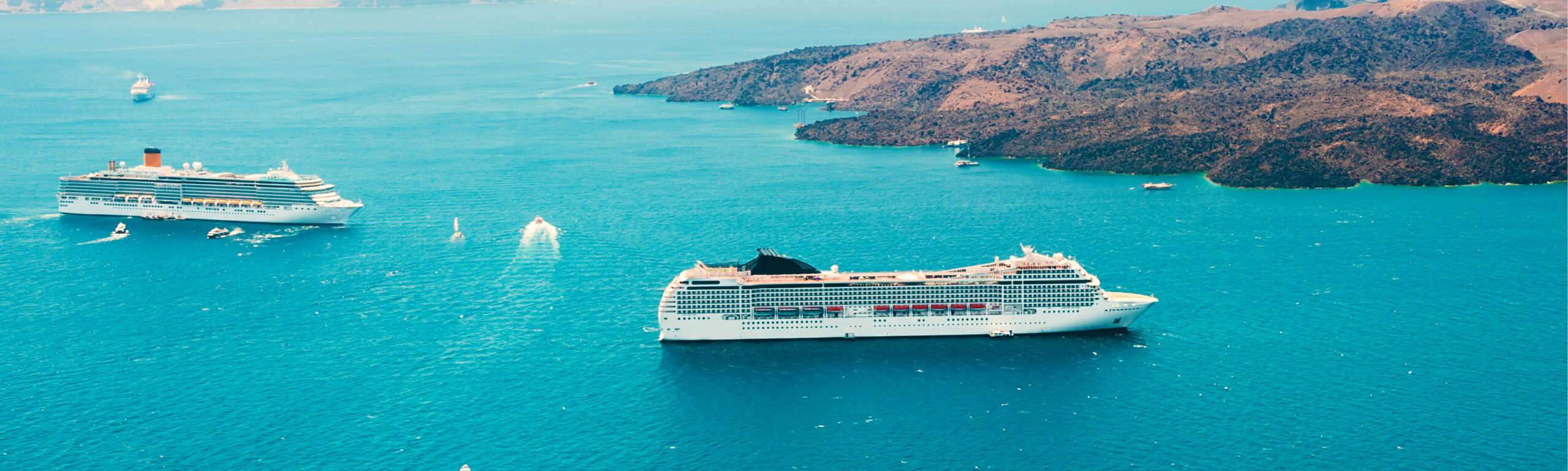 Cruise ship in the sea