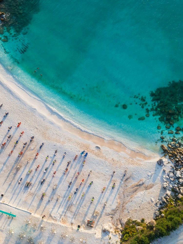 Marble beach (Saliara beach). Thassos island, Greece